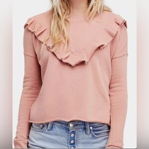 FREE PEOPLE RUFFLED PULLOVER